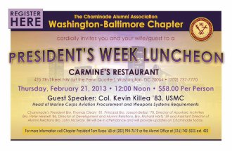 2012 Wash/Balt Chapter President's Week Luncheon