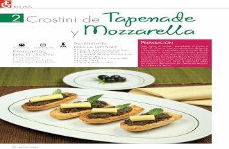 Receta de Crostini de Tapenade y Mozzarella