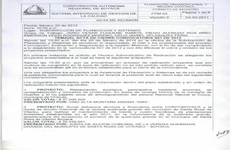 Acta de Cierre Convocatoria 001 - 2012