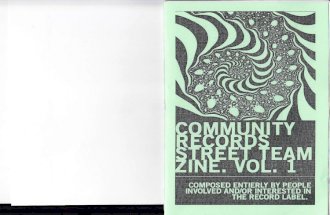 Community Records Street Team Zine Vol. 1