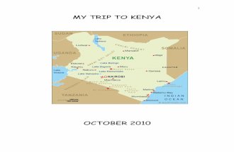 Journal of trip to Kenya