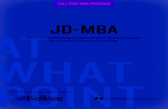 Kellogg JD-MBA Program Brochure 2012-2013