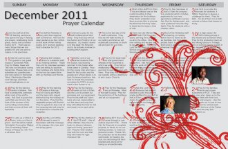 Prayer Calendar
