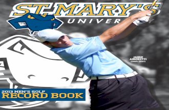 St. Mary's Rattlers Men's Golf Record Book | 2013
