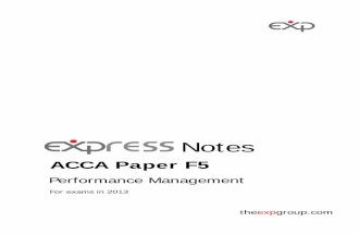 ACCA F5 2013 notes