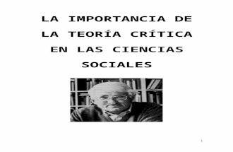 Silvana Laso - La importancia de la Teoría Crítica en las Ciencias Sociales