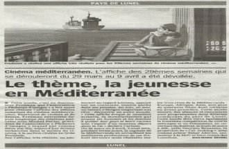 "Le thème, la jeunesse en Méditerrannée" - L'Hérault du Jour, 12 mars 2013