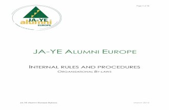 JA-YE Alumni Europe - organisational rules & procedures