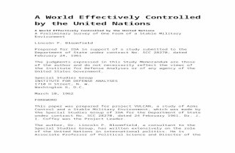 A World Effectively Controlled by the United Nations