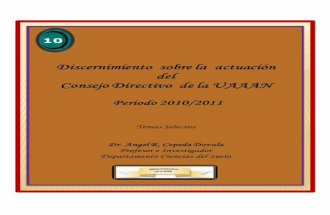 Libro 10 discernimiento sobre la actuación del consejo directivo de la uaaan arcd septiembre 2013