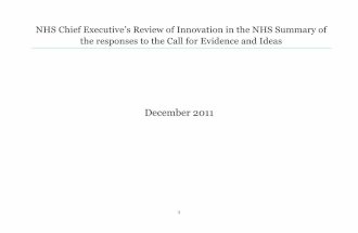 Review of Innovation in the NHS