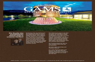 GAMS, Geniesser- und Kuschelhotel | Broschüre 2012