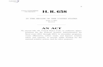House FAA Bill (H.R. 658)