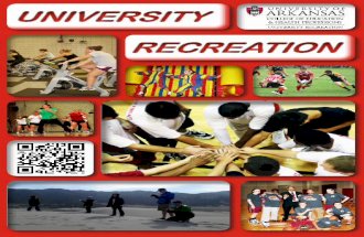 University Recreation Program Brochure