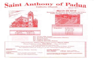 Saint Anthony Of Padua Bulletin