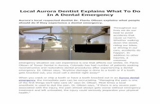 Local Aurora Dentist Explains What To Do In A Dental Emergency