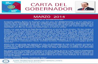 Carta del Gobernador Marzo 2014