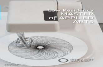 Emily Carr University Low Residency Master of Applied Arts