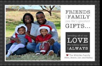 Whittles Family Holiday Card - 2 examples
