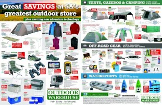 Great savings at SA's greatest outdoor store