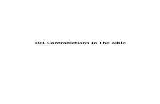 101 Contradictions In The Bible