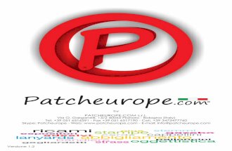 Catalogo Personalizzazioni 2012 Patcheurope.com Vers. 1.2