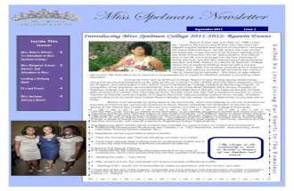 Miss Spelman & Court 2011-2012 Newsletter