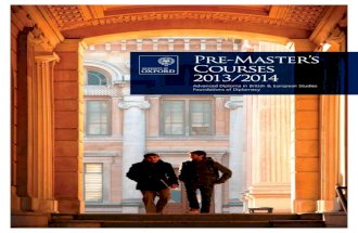 Pre-Masters Course Brochure 2013/14