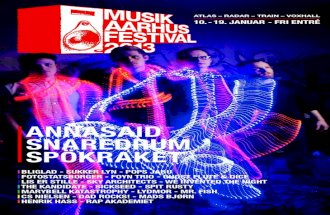 Musik Aarhus Festival 2013 - rock/indie