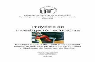 Realidad sobre inclusión y metodología educativa en alumnos de Autismo y Asperger en Sevilla