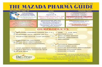The Mazada Pharma Guide 28th July  to 3rd August 2014