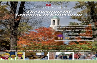 The Institute for Learning in Retirement at Miami University
