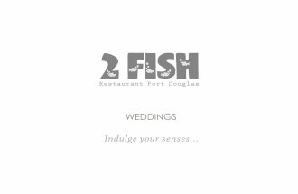 2 Fish Restaurant Port Douglas - Wedding Brochure