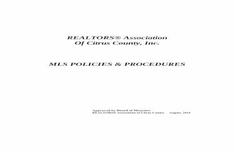Mls policies and procedures