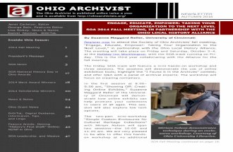 Ohio Archivist 2014 Fall