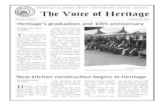The Voice of Heritage (Volume 1 Issue 1)