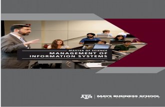 Master of Science - Management of Information Systems