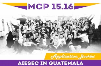AIESEC Guatemala - MCP 1516 Application Booklet
