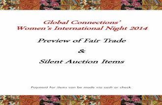 Women's International Night 2014 - Preview of Fair Trade and Silent Auction Items