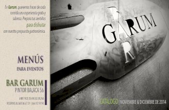 CATÁLOGO GARUM | MENÚS PARA EVENTOS