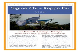 Sigma Chi Kappa Psi Fall 2014 Newsletter