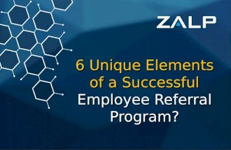6 Unique Elements  of a Successful  Employee Referral Program