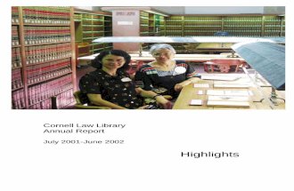 Cornell Law Library Annual Report 2001-2002