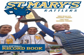 St. Mary's Rattlers Softball Record Book | 2014