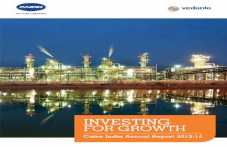 Cairn india annual report 2013 14