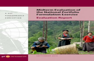 Mid-Term Evaluation of the National Portfolio Formulation Exercise (NPFE)