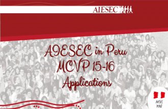 MCVP 15.16 AIESEC in Peru Application Questionnaire 2n ronud