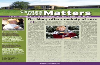 Cleveland Alumni Matters Newsletter (Nov. 2014 Issue, Vol. 3, No. 4)
