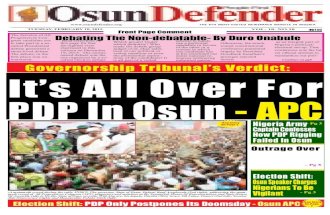 Osun - Defender February 10th, 2015 Edition