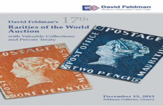Stamps auction catalogue: rarities of the World 2013